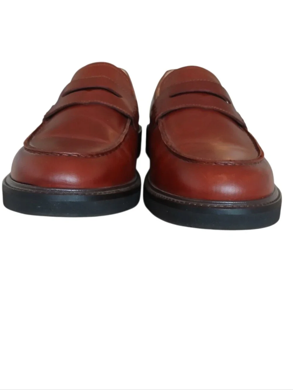 ECCO Metropole London Leather Penny Loafers in Cognac Men's 10.5 Denmark Preppy